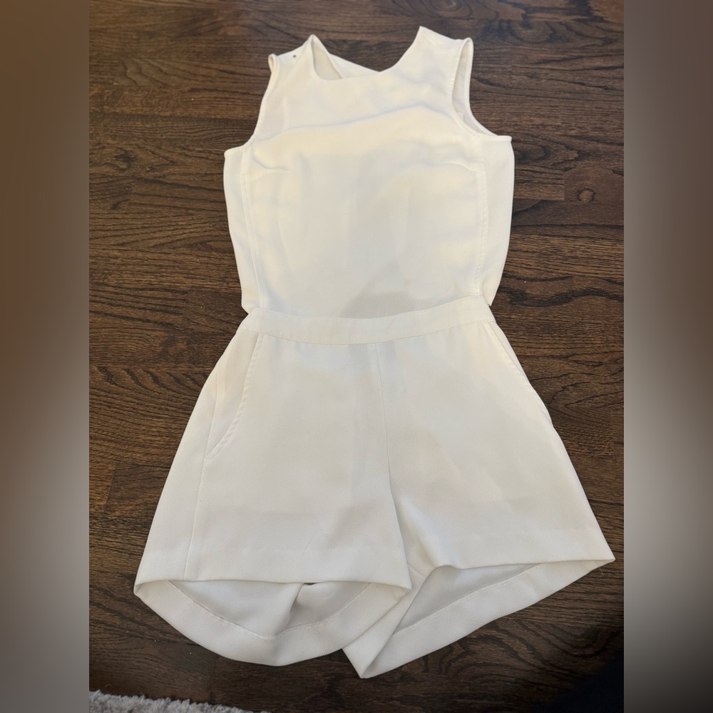 White romper open back